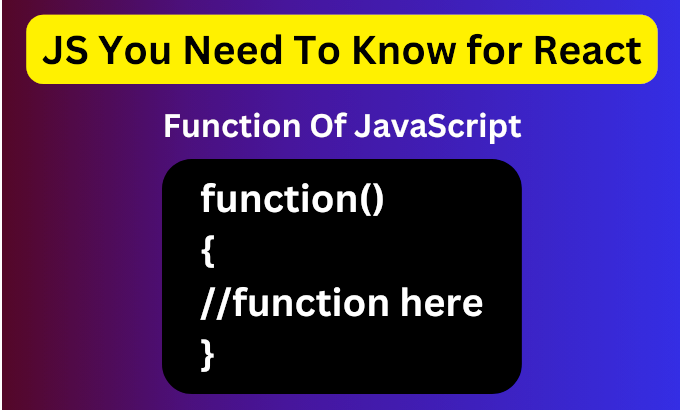 JavaScript Features for react