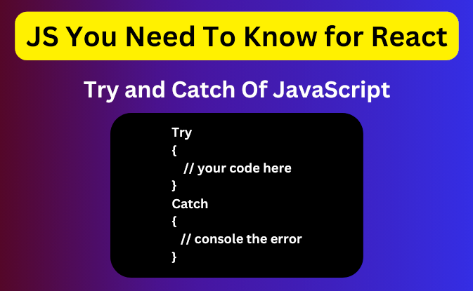 Try and catch of javascript